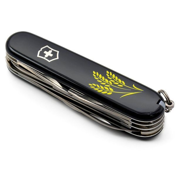 Складаний ніж Victorinox HUNTSMAN UKRAINE Колоски пшениці жовті Vx13713.3_T1338u фото