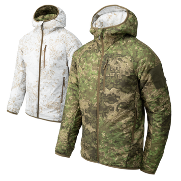Куртка двостороння HELIKON Reversible Wolfhound Hoodie Jacket&reg; - Windpack - Pencott Wildwood/Pencott Snowdrift KU-RWH-NL-4544A фото